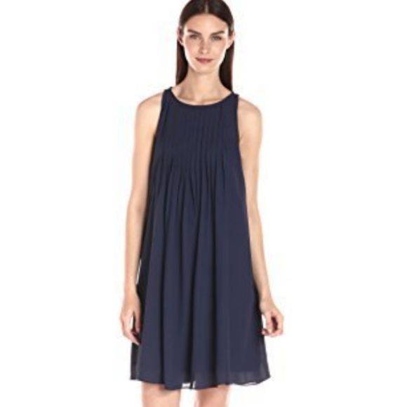 Nanette Lepore Sleeveless Chiffon Dress Swing Silhouette Pleated Pin Tuck Size 6 - Picture 13 of 13